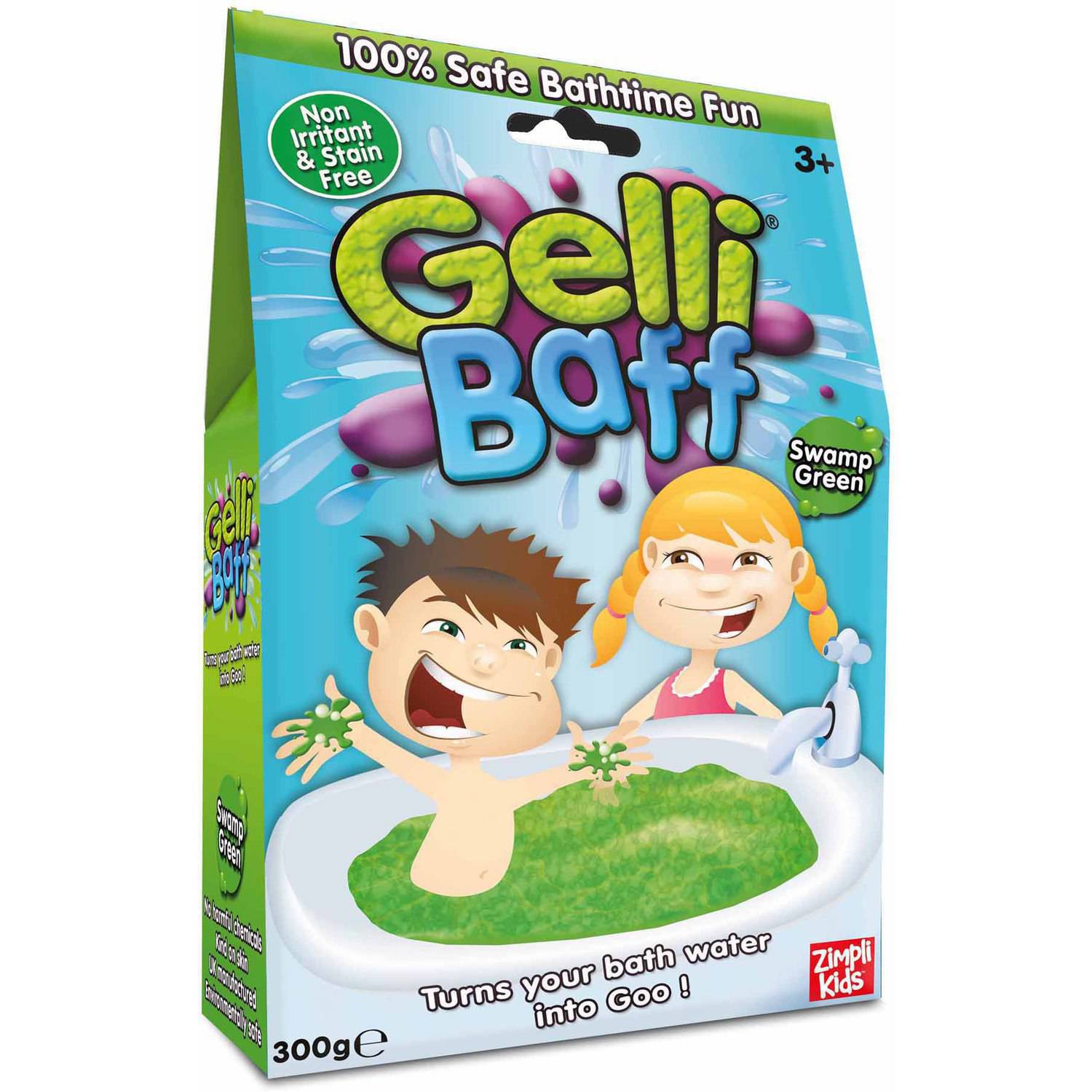 Zimpli Kids Gelli Baff Single Use Bath Time Fun, Green