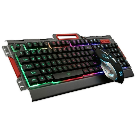 Teclado GAMING BROBOTIX con Mouse diseño Gamer Color humo