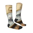 thumbnail image 4 of Lsque Magnetic Old Compass On World Map Printed Crew Socks Men's Women's LightWeight Thin Casual Calf Socks ,Knee High Socks,Cotton Socks, 4 of 9
