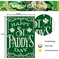 thumbnail image 6 of Happy St Patricks Day Garden Flags for Outside Decoration, Irish Green lucky Shamrock Small Yard Flag, Seasonal Spring Celebration Farmhouse Holiday Outdoor Decor 12x18 Inch Double, 6 of 6