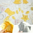 thumbnail image 4 of Metal Embossing Art Kit – Premium Foil Paper Craft Set, Decorative Metal Sheet Embossing Tools,Decorative M-etal Sheet E-mbossing Tools, Silver Shimmer Gold Crafting Accessory, for Scrapbookin, 4 of 9