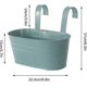 thumbnail image 2 of Metal Hanging Flower Pots, Removable Hook, Balcony or Garden Planter (27 x 21 x 14.5 cm) Blue, 2 of 5