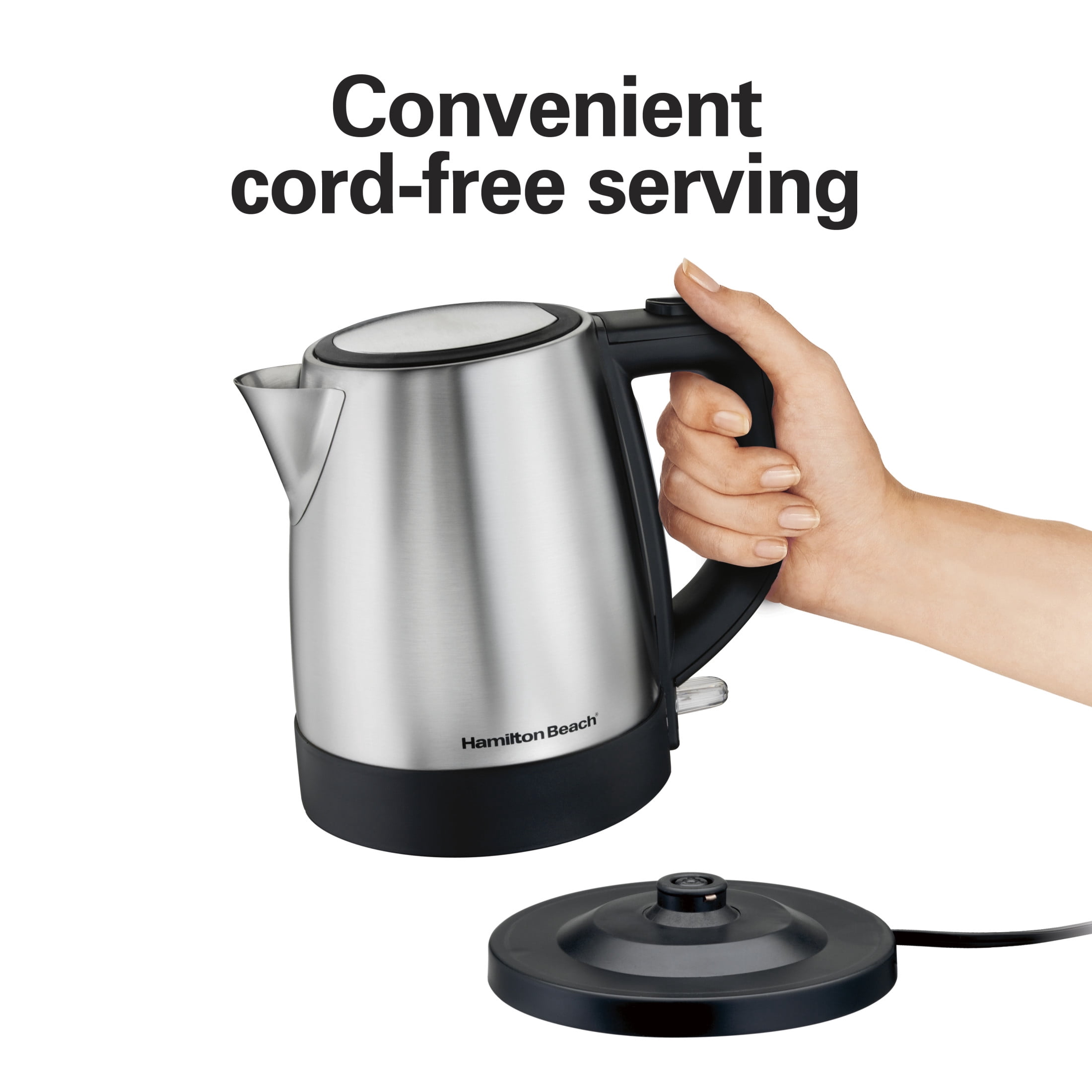 Hamilton Beach Stainless Steel Electric Kettle, Tea & Water Kettle, 1L