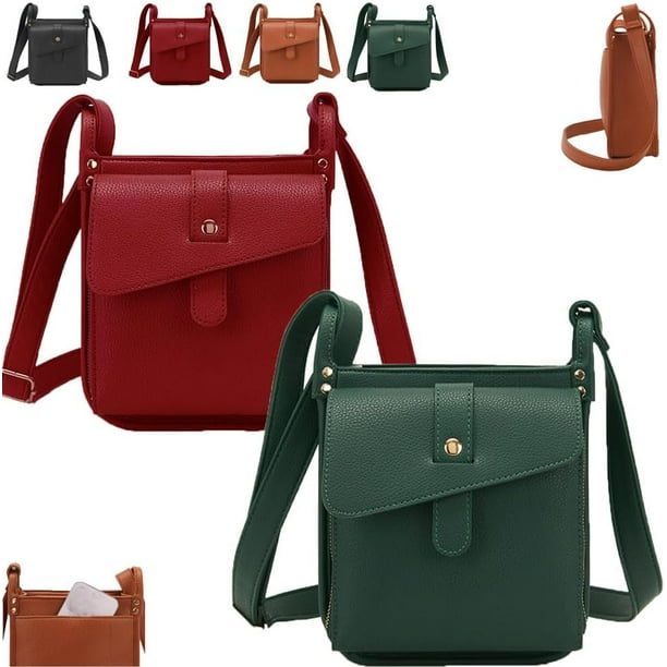 Bolso bandolera Dollver,Bolso cruzado de cuero de diseño único Dollver,Bolso cruzado Dollver para mujer (2PCS-C)