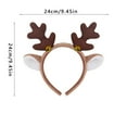 thumbnail image 3 of Ediodpoh Christmas Reindeer Headband with Ears Pie Headbuckle Hair Accessories for Childrens Dress up Props and Parties Coffee, 3 of 3