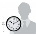 thumbnail image 6 of Infinity Instruments 10" x 10" Black Analog Round Classic Wall Clock, 6 of 7