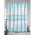 thumbnail image 5 of Boanket Polyester Fabric Gradient Aqua Blue Shower Curtain, Modern Rustic Minimalist Pastel Solid Waterproof Bathtub Curtain Bathroom Decor Set with Hooks 66 x 72 Inches,, 5 of 6