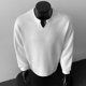 thumbnail image 3 of Ceisia Men's Relaxed Fit Vertical Rib Knit Small V-Neck Long Sleeve Casual Top Gifts, 3 of 7