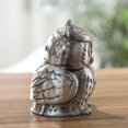 thumbnail image 2 of OUNONA Owl Shaped Coin Bank Made of Zinc Alloy Dark Brown Perfect for Storage and Home Decoration 6 inches, 2 of 8