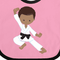 thumbnail image 4 of Inktastic African American Boy, Karate Boy, Kata, Black Belt Boys Baby Bib, 4 of 4