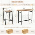 thumbnail image 3 of Costway 5 PCS Acacia Wood Bar Table Set Outdoor Bar Height Table & Chairs with Metal Frame, 3 of 10