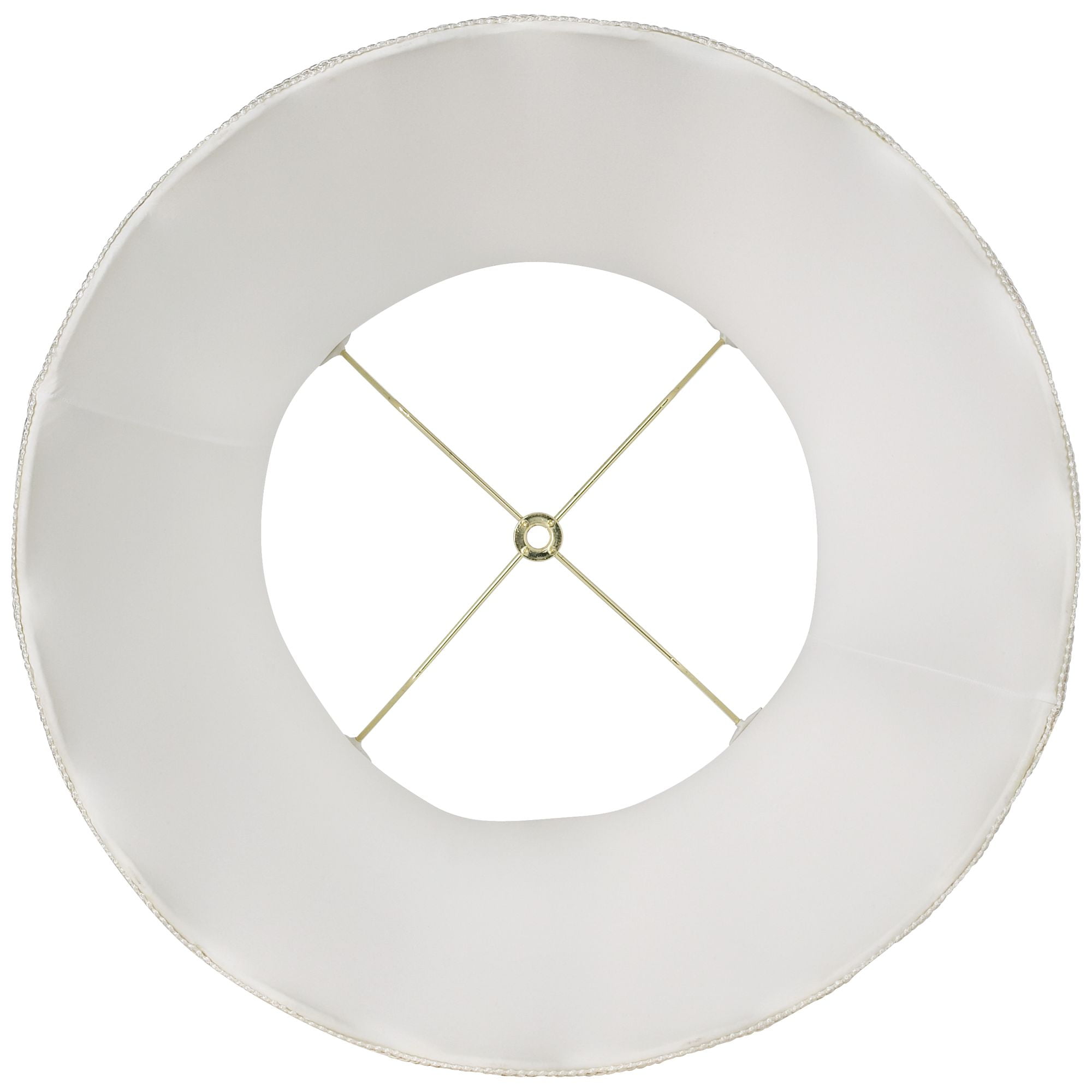 Imperial Shade Set of 2 Scallop Bell Lamp Shades Cream White Large 12" Top x 18" Bottom x 17.5" High Spider Harp Finial Fitting