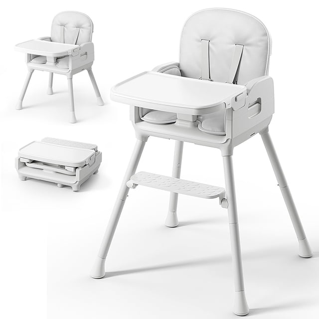 Silla alta para bebé Obee Odee 3 en 1 plegable y ajustable gris