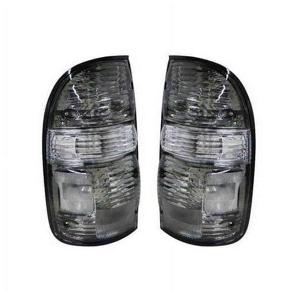 labwork Rear Brake Tail Lights Assembly Replacement for 2001 2002 2003 2004 Toyota Tacoma Truck TRD Smoked Housing Driver and Passenger Side Tail Lamps 8156004060 8155004060