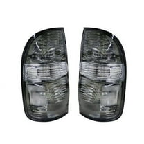 labwork Rear Brake Tail Lights Assembly Replacement for 2001 2002 2003 2004 Toyota Tacoma Truck TRD Smoked Housing Driver and Passenger Side Tail Lamps 8156004060 8155004060