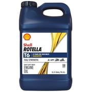(3 pack) Shell Rotella T6 Full Synthetic 15W-40 Diesel Engine Oil, 2.5 Gallon