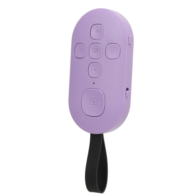 Remote Control Phone Page Turner Rechargeable Wireless Selfie Clicker Hands for Smartphone Tablets Photography ABS Black