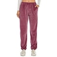 thumbnail image 2 of SHCKE Women's Winter Warm Sweatpants Velour Sweatpants Winter Velvet Trouser Joggers Pants Comfy Active Yoga Sportswear Pants Winter Sweatpants with Elastic Waistband and Pockets, 2 of 8