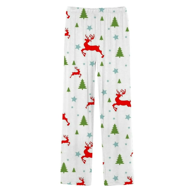 Pantalon Décontracté de Noël pour Homme Pantalon de Pyjama avec Cordon de Serrage et Poches Taille Ouverte Intérieur Extérieur Coupe Décontractée Confortable Petit Garçon Corps Central Thrill Pantalon de Survêtement Chambre Jean Petit Blanc 3TG