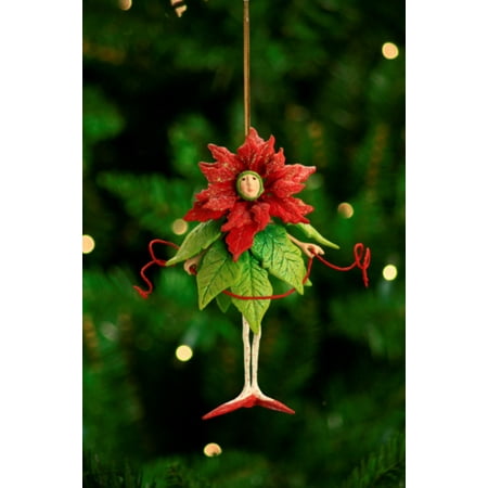 7 quot patience brewster krinkles poinsettia girl christmas krinkles christmas ornaments