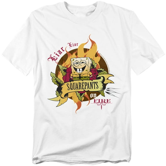 Spongebob T-Shirt Liar Liar Pants On Fire Unisex Graphic Tee For Men & Women