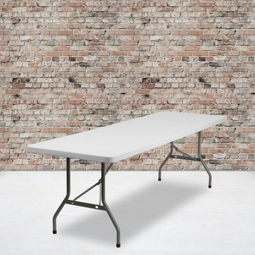 Flash Furniture 8-Foot Granite White Plastic Folding Table - Walmart