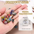 thumbnail image 2 of 100 Pcs Gran Agujero Perla, 12mm Rhinestone Perlas Europeas para Hacer Pulseras de Joyería, Manualidades con Pluma (Colores Mezclados), 2 of 6