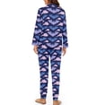 thumbnail image 2 of DISNIMO Bat Print 2 Pack Pajama Sets for Women Long Sleeve Top and Long Pants Casual Fashion Sleepwear Button Down Nightwear Pj Sets, (Available in Plus Size), 2 of 6