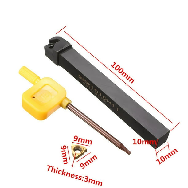 SER1010H11 10x100mm Lathe Threading Turning Tool Holder + 11ER 1/4