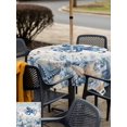 thumbnail image 4 of Outdoor Tablecloth with Umbrella Hole & Zipper, Blue Octopus Coastal Square Tablecloth 54x54 Inch, Beach Starfish Nautical Coral Vintage Patio Table Cover Waterproof Table Cloth for Picnic/Party, 4 of 7