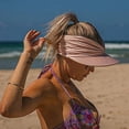 thumbnail image 3 of Summer Hat Sun Visor 100% Polyester Orange Anti-ultraviolet Outdoor Beach Cap For Women, 3 of 12