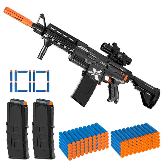 Pistola eléctrica automática de juguete COOLFOX con 100 dardos blandos