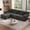 Dark Gray, variant on COPIAE 113.4" Cloud Modular Sofa with Ottoman, Deep-Seat Boneless Couch, Plush Corduroy Upholstery, High-Back Support Sofas for Living Room, No Assembly Required, Light Gray