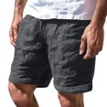 thumbnail image 1 of Mens Shorts Mid Waist Cargo Solid Splice Pocket Drawstring Shorts Solid Color Loose Men Running Shorts Grey L, 1 of 3