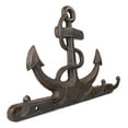 thumbnail image 4 of Cast Iron Rustic Sailor Nautical Sea Ship Anchor 4 Pegs Quadruple Wall Hook, 4 of 9
