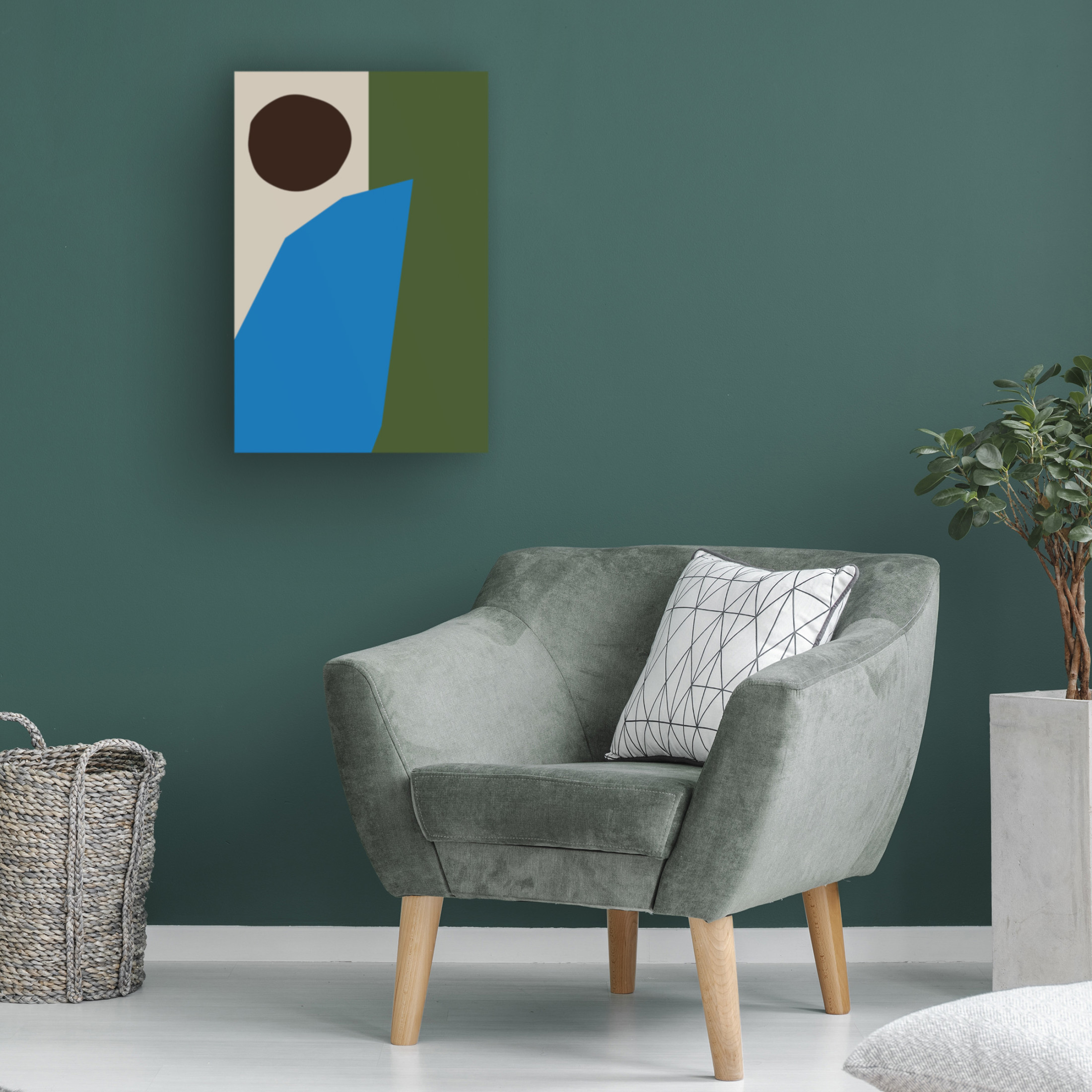 Canvas Wall Art - Pictufy Studio 'Color Blocks 04' Wall Art for Living Room, Bedroom, or Office Décor by Trademark Fine Art - 22 x 32 Inches