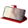 thumbnail image 5 of Étui pour Google Pixel 6 5G Portefeuille à Fermeture Éclair en Cuir avec Fermeture Magnétique et Rabat - Rouge, 5 of 5