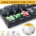 thumbnail image 5 of Pill Organizer 2 Times a Day, Day Night Pill Case, Pill Box 7 Day, Easy Fill & Push Button Design, Large Compartment Weekly Pill Box, Medicine Organizer for Fish Oil/Vitamins/Supplements, 5 of 5