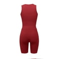 thumbnail image 5 of Edvintorg Summer Outfit for Women 2025 Women Sets Gym Fashion Summer V-Neck Sleeveless Solid Casual Comfy Party Shirts Sets Red M, 5 of 7