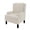 White, variant on Aprafie Ergonomic Wingback Chair, 20.7" High Back Accent Chair with Ultra-Thick Cushion, Solid Wood Arms & Legs for Living Room, Bedroom, Reading Nook, Dark Brown