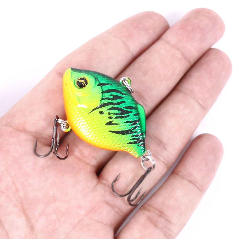 HENGJIA 8PCS Fishing Lures, Lipless Crankbaits for Bass, Minnow VIB Lifelike Hard Baits Sinking Fishing Jigs for Freshwater and Saltwater Bass, Trout, Walleye