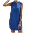thumbnail image 1 of Vestido sin mangas con capucha y cordón ajustable para mujer - Mezcla de poliéster y spandex - Informal/Día a día/Playa - Tallas S-XXL, 1 of 6