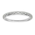 thumbnail image 5 of 14K White Gold Ring Band Engagement Peg Set Diamond Round, Size 8, 5 of 7