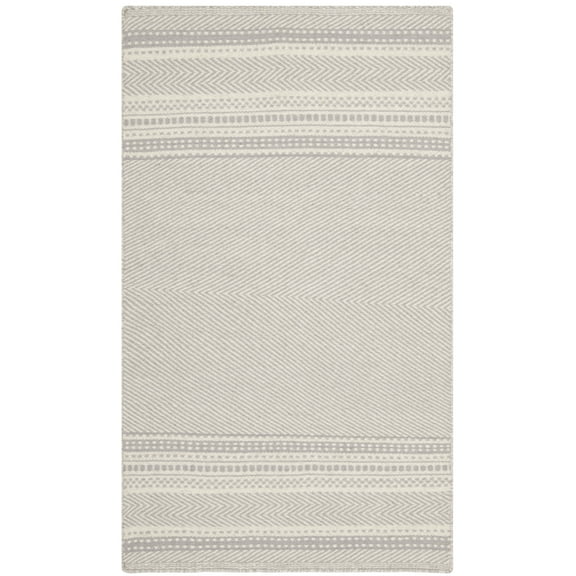 SAFAVIEH Kilim Orpa Striped Wool Area Rug, Grey/Ivory, 2' x 3'