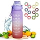 thumbnail image 1 of Botella de perfume de 1 litro, juego de botella de agua actualizada con 12 cápsulas, pajita para beber, sin azúcar, botella de agua para exteriores gratis, 1 of 5
