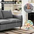 thumbnail image 5 of Fnkosi 3 Seater Sofa with Deep Seat & 3 Cushions, Comfy Upholstered Couch for Living Room, Bedroom, Apartment, Gray, 5 of 7