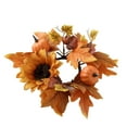 thumbnail image 2 of 3pcs Fall Candle Rings for Pillars,Mini Artificial Pumpkins Sunflowers Floral Tealight Candle Ring Holder for Thanksgiving Day Decorations, Holiday Party Centerpieces, Wedding Table Decor, 2 of 9