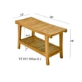 thumbnail image 4 of Grade-A Teak Wood Milan Shower Seat 30" Outdoor Patio Stool Bench, 4 of 4