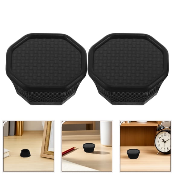 OUNONA Plastic Racket Handle End Cover, Durable and Comfortable, Black, for Badminton, 2Pcs