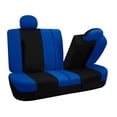 thumbnail image 3 of FH Group Light & Breezy Seat Covers for Auto, 4 Headrests Full Auto Seat Covers Set, Blue and Black, 3 of 6